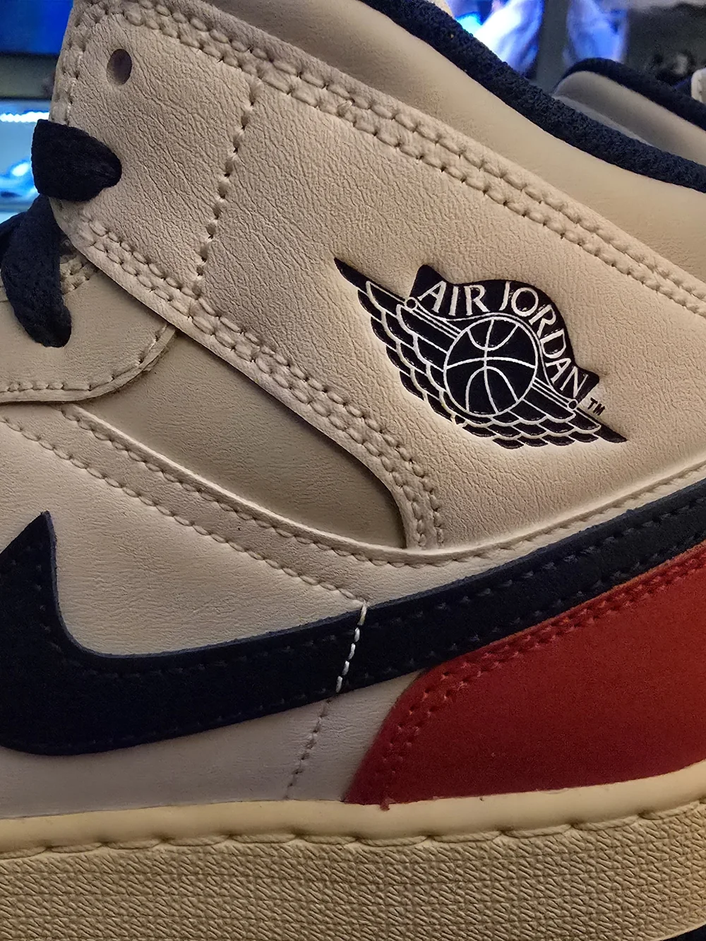 Nike Air Jordan High-Top Sneakers - Red/Blue/White
